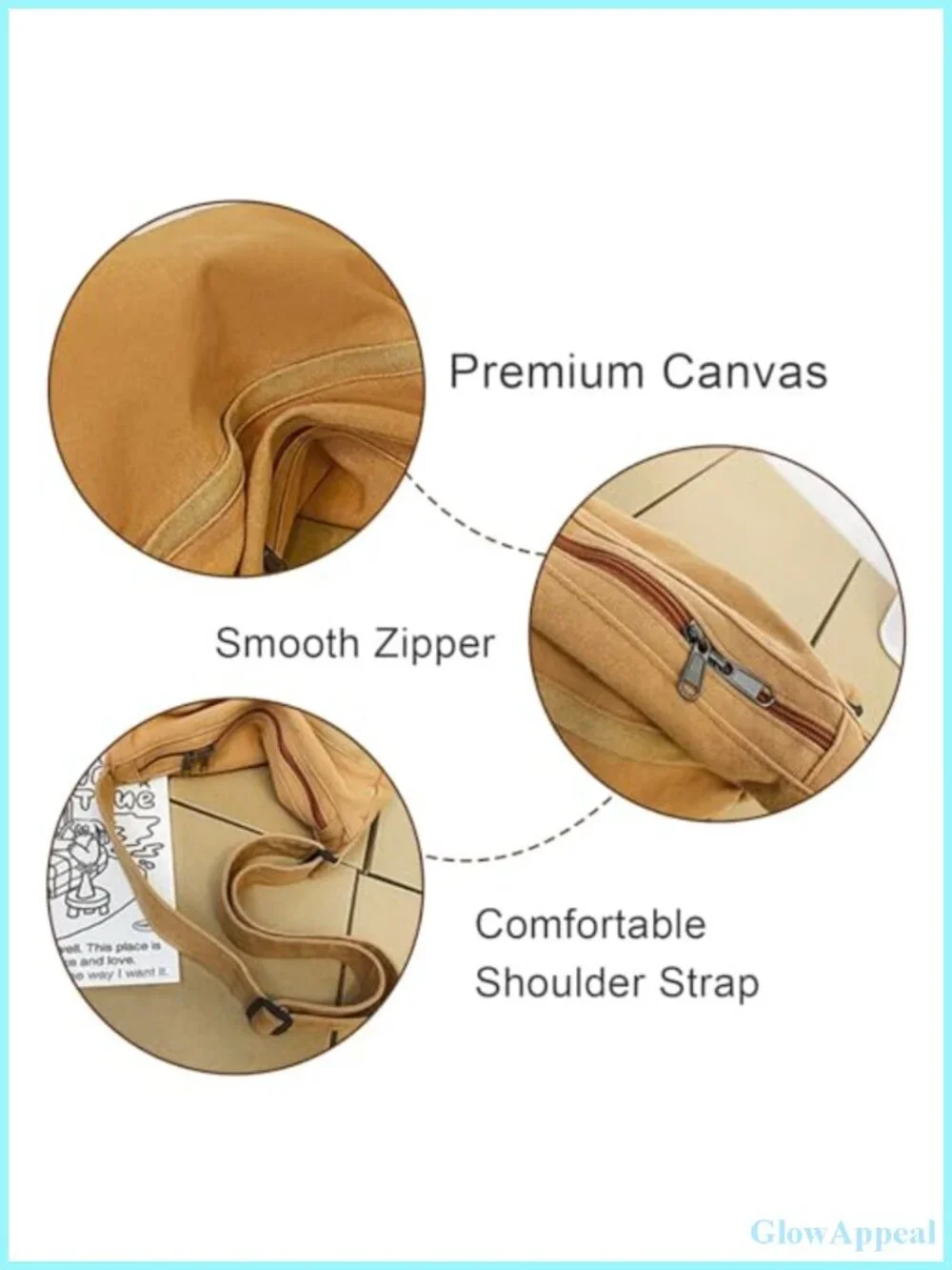Large Canvas Hobo Shoulder Bag Crossbody Satchel Messenger Tote for Travel